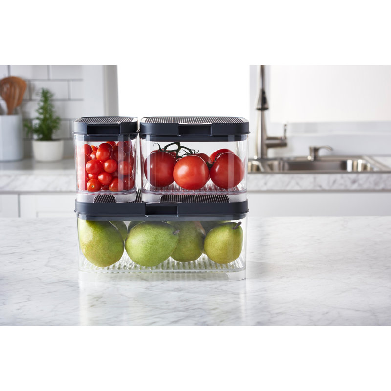Rubbermaid Freshworks Countertop Food Storage Produce Save Container, 6